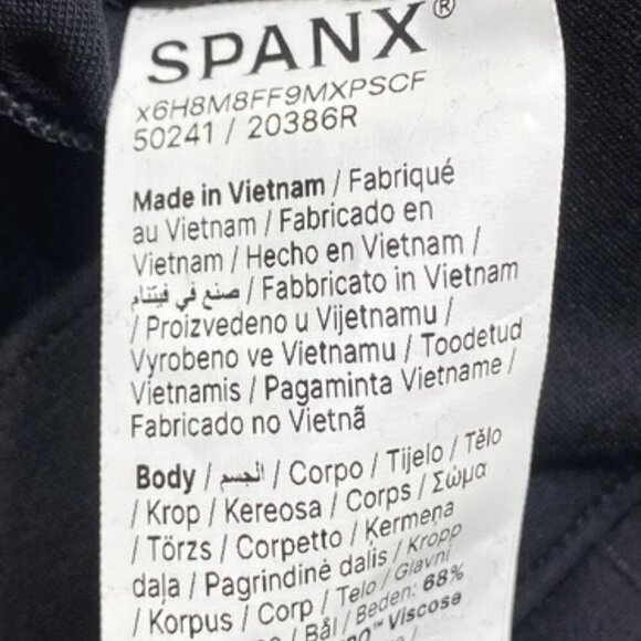 NEW SPANX Womens Pants Black Size M The Perfect Kick Flare Pont Stretch Smooth - Picture 5 of 11
